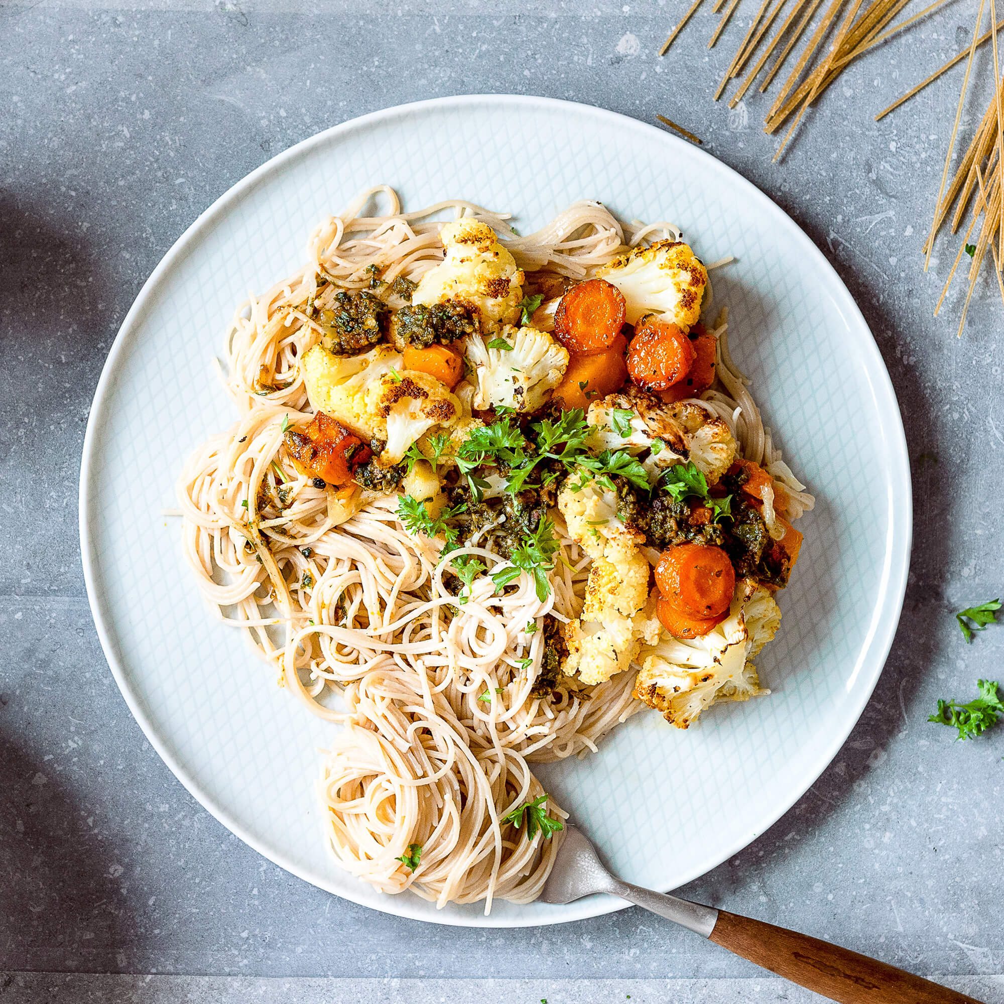 Chef’s spaghetti with cauliflower and carrots – PhoMo Vietnamese Kitchen