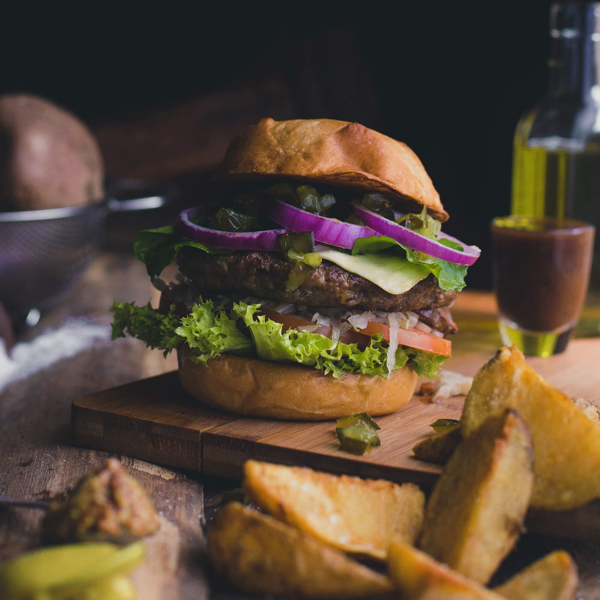 Spicy Mexican style bean meatball burger – PhoMo Vietnamese Kitchen