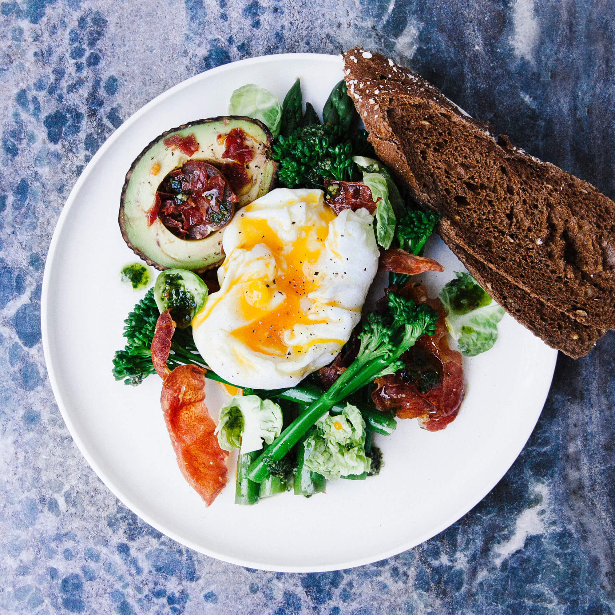 Fried egg and avocado breakfast plate – PhoMo Vietnamese Kitchen